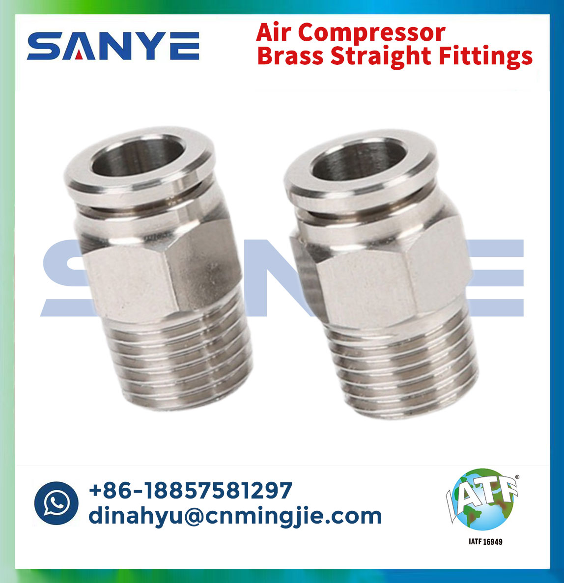 Air Compressor Brass Straight Fittings